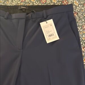 Theory Women's Navy Straight-Leg Trousers